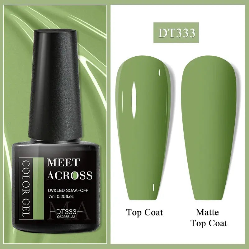 MEET ACROSS 8ML Quick Extension Nail Gel Nude Milk White Gel Nail Polish UV Semi Permanent Nails Art For Manicure Tools Natalia Home Fashion Color-Gel-DT333 Natalia Home Fashion