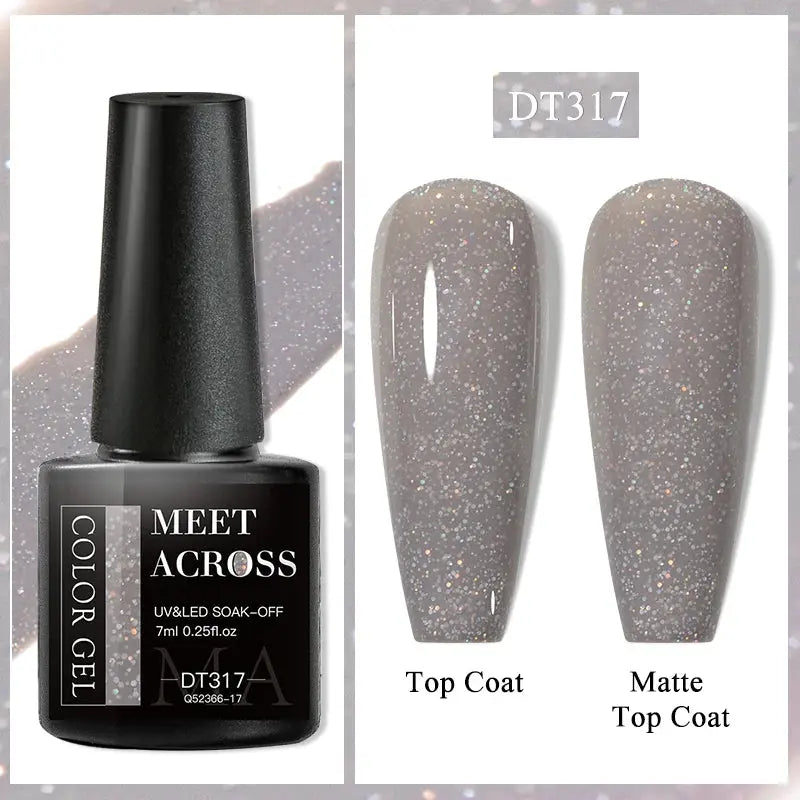 MEET ACROSS 8ML Quick Extension Nail Gel Nude Milk White Gel Nail Polish UV Semi Permanent Nails Art For Manicure Tools Natalia Home Fashion Color-Gel-DT317 Natalia Home Fashion
