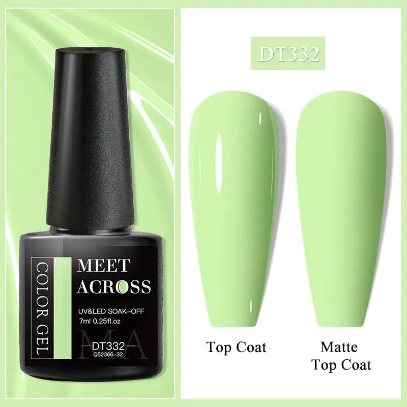 MEET ACROSS 8ML Quick Extension Nail Gel Nude Milk White Gel Nail Polish UV Semi Permanent Nails Art For Manicure Tools Natalia Home Fashion Color-Gel-DT332 Natalia Home Fashion