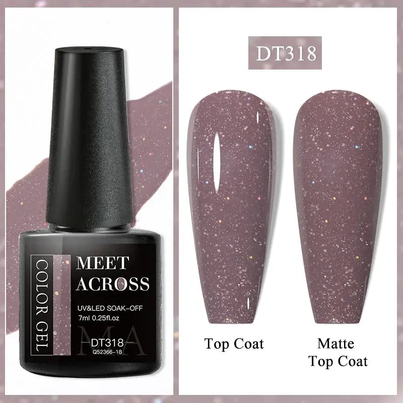 MEET ACROSS 8ML Quick Extension Nail Gel Nude Milk White Gel Nail Polish UV Semi Permanent Nails Art For Manicure Tools Natalia Home Fashion Color-Gel-DT318 Natalia Home Fashion