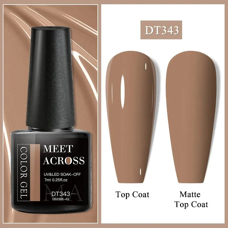 MEET ACROSS 8ML Quick Extension Nail Gel Nude Milk White Gel Nail Polish UV Semi Permanent Nails Art For Manicure Tools Natalia Home Fashion Color-Gel-DT343 Natalia Home Fashion