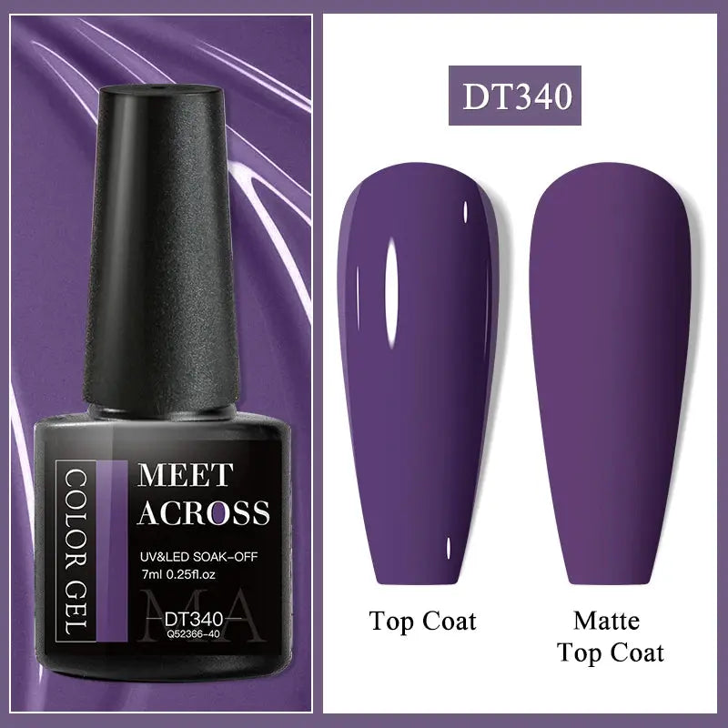 MEET ACROSS 8ML Quick Extension Nail Gel Nude Milk White Gel Nail Polish UV Semi Permanent Nails Art For Manicure Tools Natalia Home Fashion Color-Gel-DT340 Natalia Home Fashion