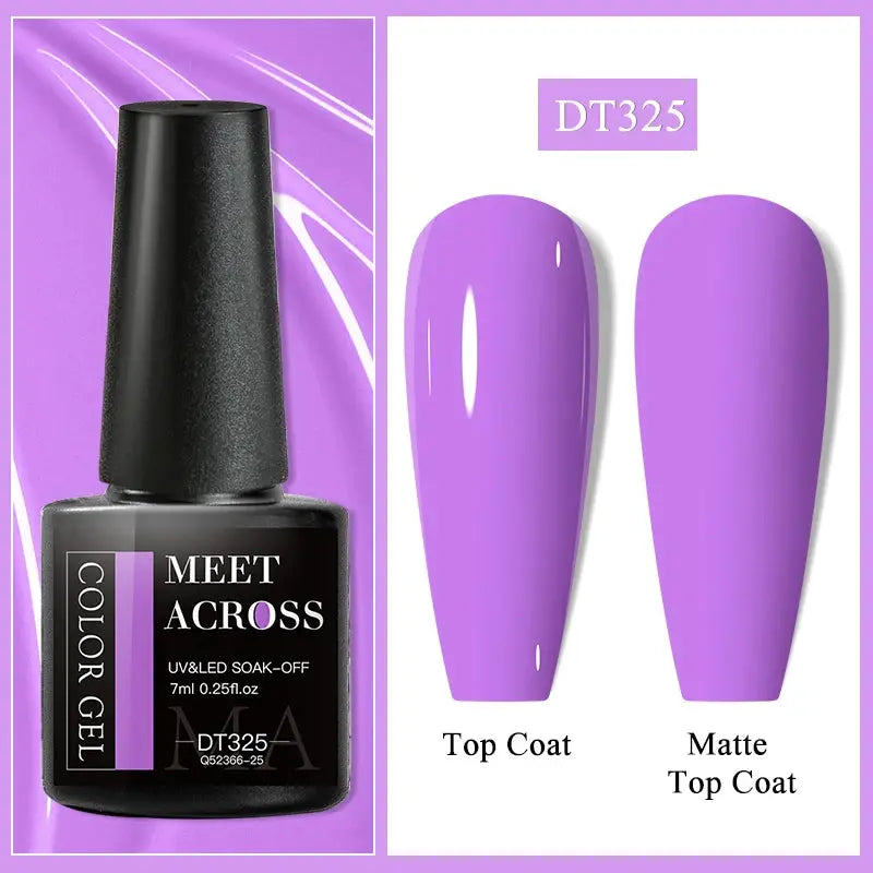 MEET ACROSS 8ML Quick Extension Nail Gel Nude Milk White Gel Nail Polish UV Semi Permanent Nails Art For Manicure Tools Natalia Home Fashion Color-Gel-DT325 Natalia Home Fashion