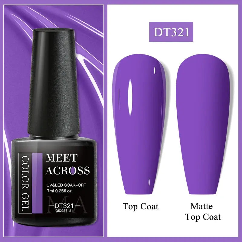 MEET ACROSS 8ML Quick Extension Nail Gel Nude Milk White Gel Nail Polish UV Semi Permanent Nails Art For Manicure Tools Natalia Home Fashion Color-Gel-DT321 Natalia Home Fashion