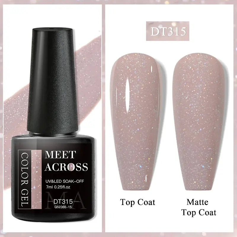 MEET ACROSS 8ML Quick Extension Nail Gel Nude Milk White Gel Nail Polish UV Semi Permanent Nails Art For Manicure Tools Natalia Home Fashion Color-Gel-DT315 Natalia Home Fashion