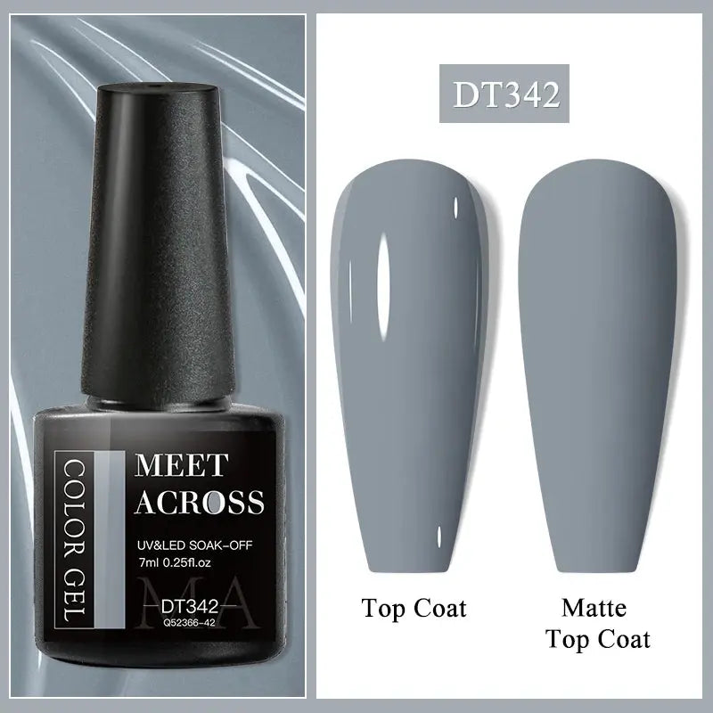 MEET ACROSS 8ML Quick Extension Nail Gel Nude Milk White Gel Nail Polish UV Semi Permanent Nails Art For Manicure Tools Natalia Home Fashion Color-Gel-DT342 Natalia Home Fashion