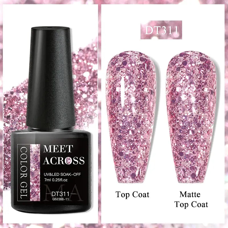 MEET ACROSS 8ML Quick Extension Nail Gel Nude Milk White Gel Nail Polish UV Semi Permanent Nails Art For Manicure Tools Natalia Home Fashion Color-Gel-DT311 Natalia Home Fashion