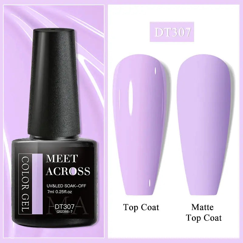 MEET ACROSS 8ML Quick Extension Nail Gel Nude Milk White Gel Nail Polish UV Semi Permanent Nails Art For Manicure Tools Natalia Home Fashion Color-Gel-DT307 Natalia Home Fashion