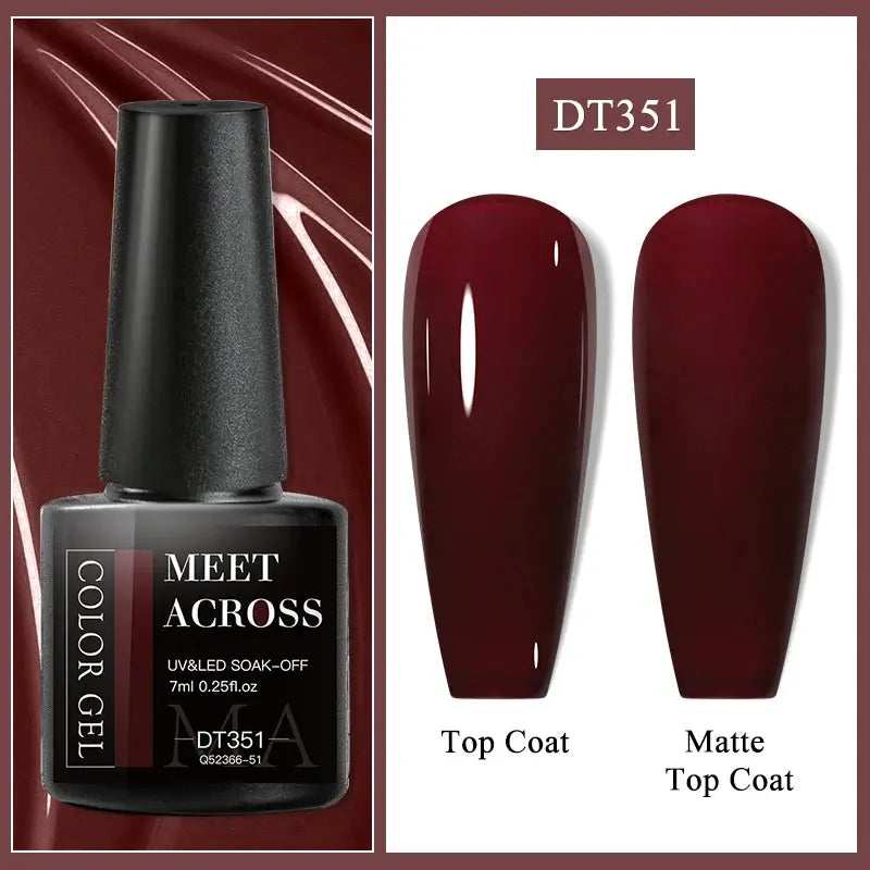 MEET ACROSS 8ML Quick Extension Nail Gel Nude Milk White Gel Nail Polish UV Semi Permanent Nails Art For Manicure Tools Natalia Home Fashion Color-Gel-DT351 Natalia Home Fashion
