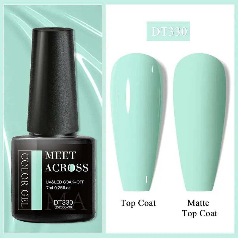 MEET ACROSS 8ML Quick Extension Nail Gel Nude Milk White Gel Nail Polish UV Semi Permanent Nails Art For Manicure Tools Natalia Home Fashion Color-Gel-DT330 Natalia Home Fashion