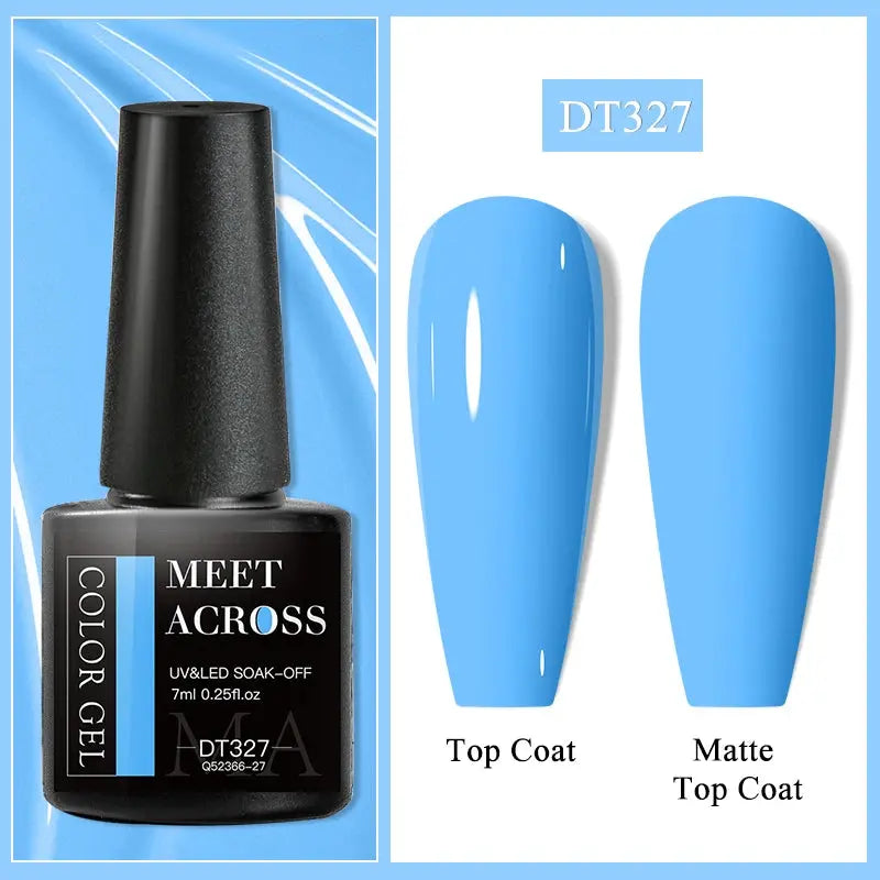 MEET ACROSS 8ML Quick Extension Nail Gel Nude Milk White Gel Nail Polish UV Semi Permanent Nails Art For Manicure Tools Natalia Home Fashion Color-Gel-DT327 Natalia Home Fashion