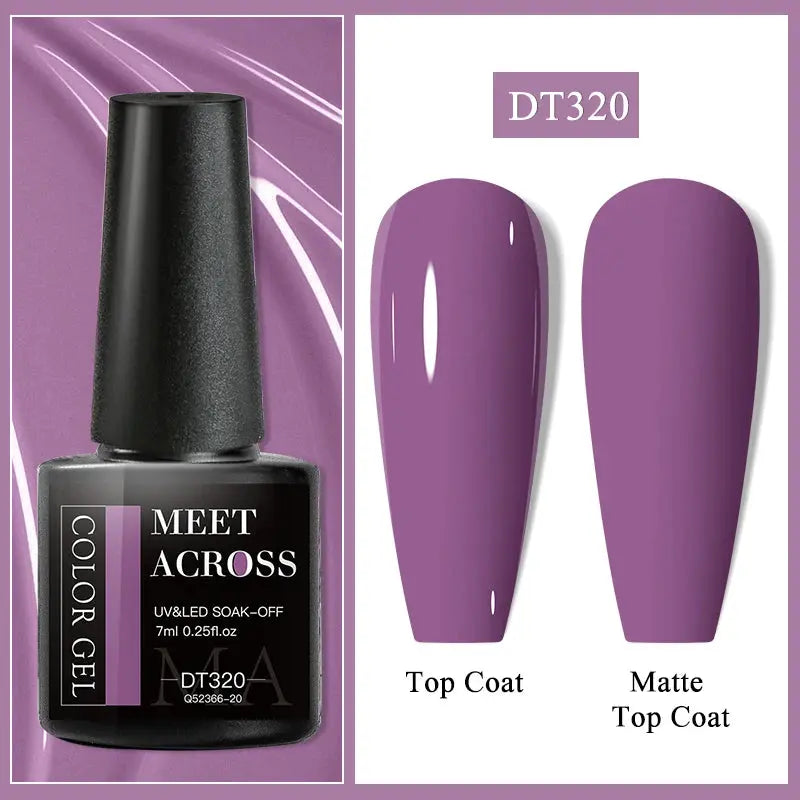 MEET ACROSS 8ML Quick Extension Nail Gel Nude Milk White Gel Nail Polish UV Semi Permanent Nails Art For Manicure Tools Natalia Home Fashion Color-Gel-DT320 Natalia Home Fashion