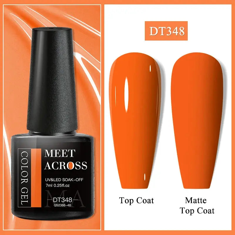 MEET ACROSS 8ML Quick Extension Nail Gel Nude Milk White Gel Nail Polish UV Semi Permanent Nails Art For Manicure Tools Natalia Home Fashion Color-Gel-DT348 Natalia Home Fashion