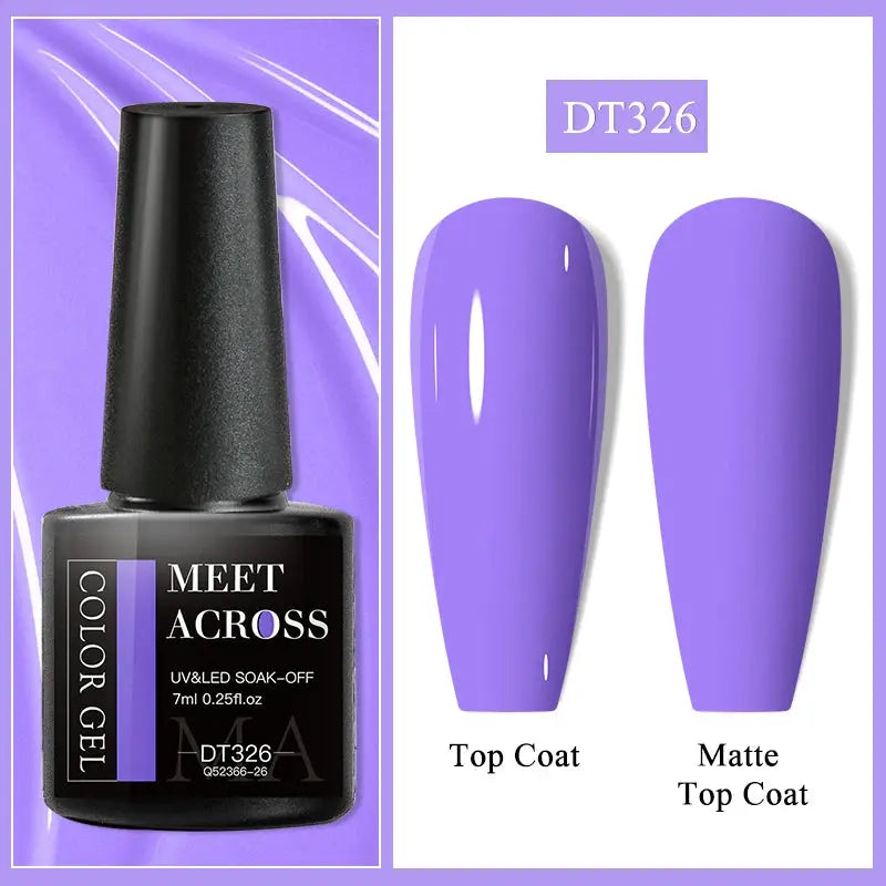MEET ACROSS 8ML Quick Extension Nail Gel Nude Milk White Gel Nail Polish UV Semi Permanent Nails Art For Manicure Tools Natalia Home Fashion Color-Gel-DT326 Natalia Home Fashion