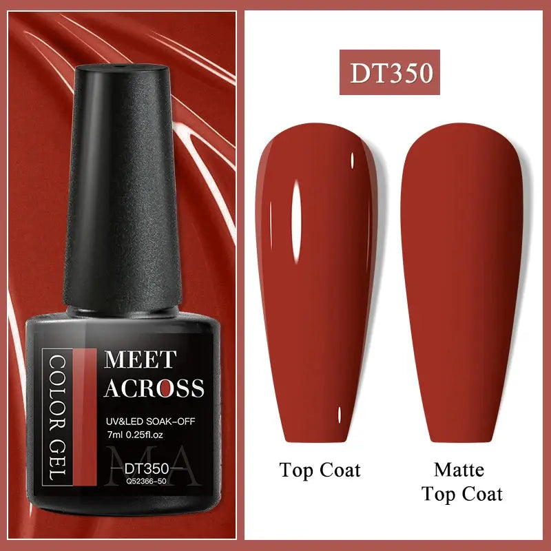 MEET ACROSS 8ML Quick Extension Nail Gel Nude Milk White Gel Nail Polish UV Semi Permanent Nails Art For Manicure Tools Natalia Home Fashion Color-Gel-DT350 Natalia Home Fashion