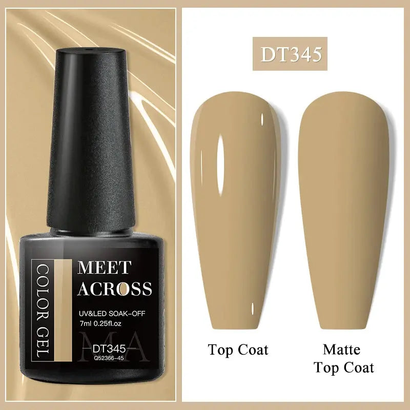 MEET ACROSS 8ML Quick Extension Nail Gel Nude Milk White Gel Nail Polish UV Semi Permanent Nails Art For Manicure Tools Natalia Home Fashion Color-Gel-DT345 Natalia Home Fashion