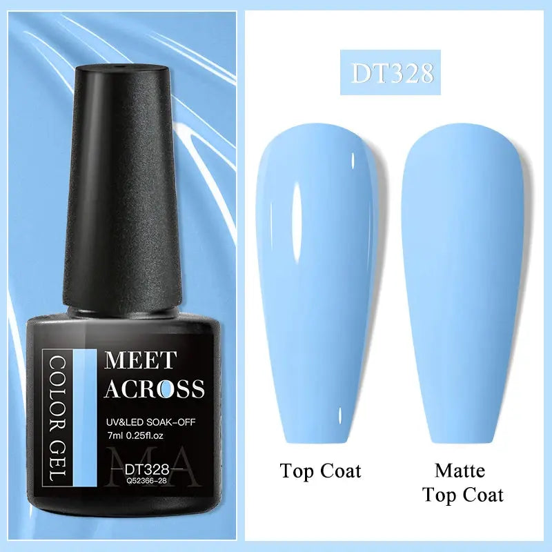 MEET ACROSS 8ML Quick Extension Nail Gel Nude Milk White Gel Nail Polish UV Semi Permanent Nails Art For Manicure Tools Natalia Home Fashion Color-Gel-DT328 Natalia Home Fashion