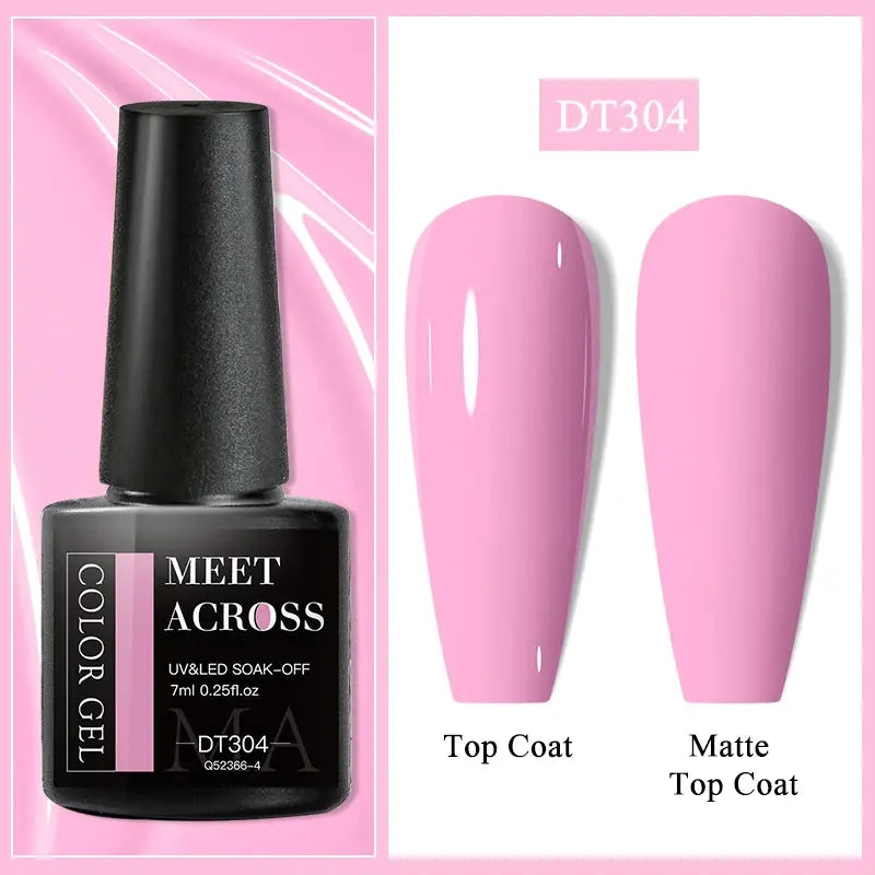 MEET ACROSS 8ML Quick Extension Nail Gel Nude Milk White Gel Nail Polish UV Semi Permanent Nails Art For Manicure Tools Natalia Home Fashion Color-Gel-DT304 Natalia Home Fashion