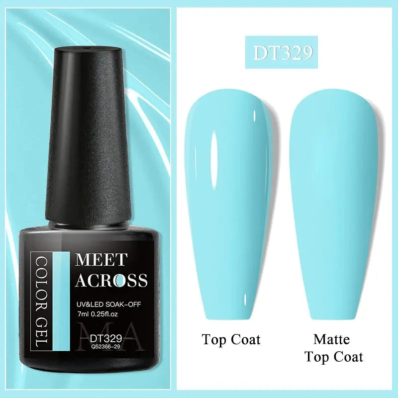 MEET ACROSS 8ML Quick Extension Nail Gel Nude Milk White Gel Nail Polish UV Semi Permanent Nails Art For Manicure Tools Natalia Home Fashion Color-Gel-DT329 Natalia Home Fashion