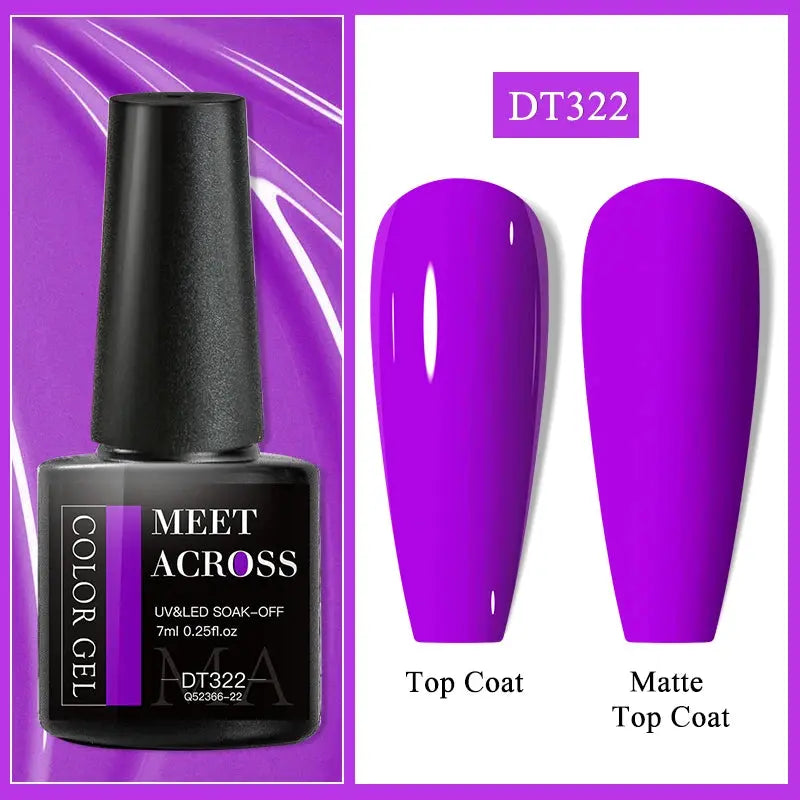 MEET ACROSS 8ML Quick Extension Nail Gel Nude Milk White Gel Nail Polish UV Semi Permanent Nails Art For Manicure Tools Natalia Home Fashion Color-Gel-DT322 Natalia Home Fashion