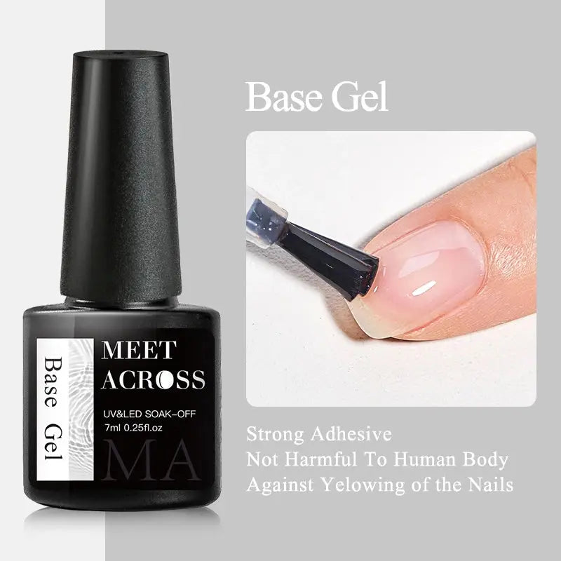 MEET ACROSS 8ML Quick Extension Nail Gel Nude Milk White Gel Nail Polish UV Semi Permanent Nails Art For Manicure Tools Natalia Home Fashion Base-Gel Natalia Home Fashion