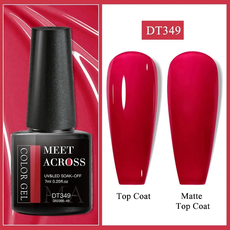 MEET ACROSS 8ML Quick Extension Nail Gel Nude Milk White Gel Nail Polish UV Semi Permanent Nails Art For Manicure Tools Natalia Home Fashion Color-Gel-DT349 Natalia Home Fashion