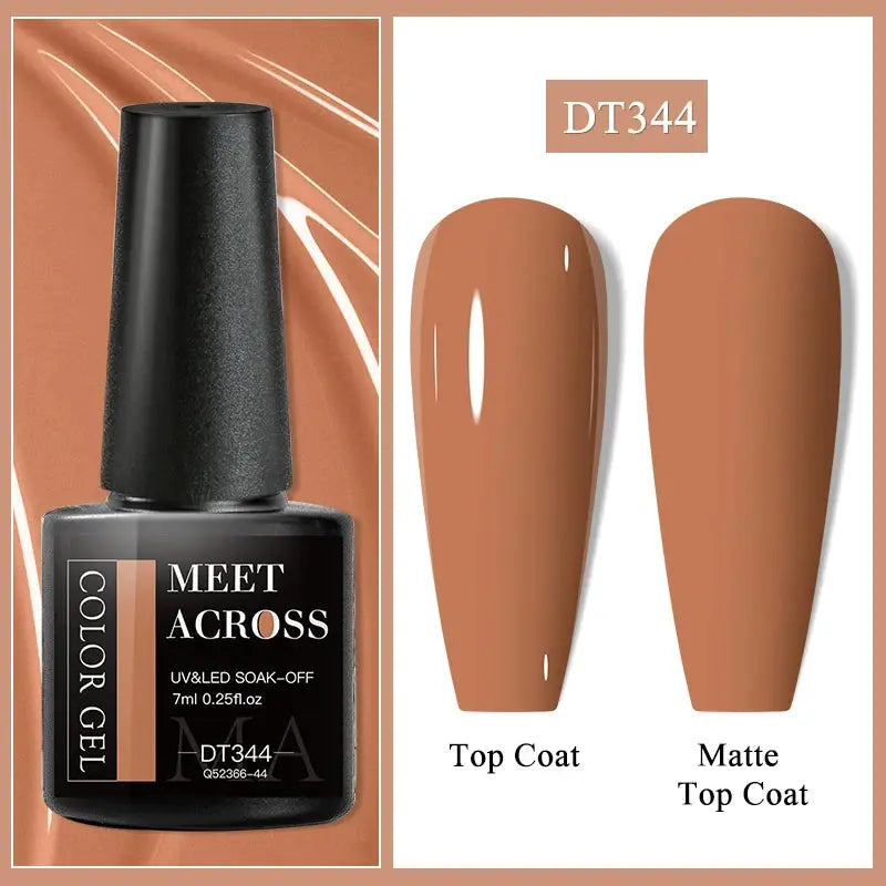 MEET ACROSS 8ML Quick Extension Nail Gel Nude Milk White Gel Nail Polish UV Semi Permanent Nails Art For Manicure Tools Natalia Home Fashion Color-Gel-DT344 Natalia Home Fashion