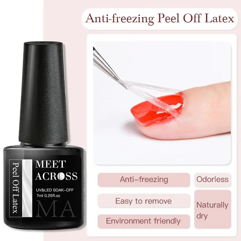 MEET ACROSS 8ML Quick Extension Nail Gel Nude Milk White Gel Nail Polish UV Semi Permanent Nails Art For Manicure Tools Natalia Home Fashion Peel-Off-Latex Natalia Home Fashion