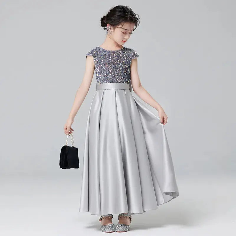Princess Girls Evening Dress Children Shining Birthday Gift Wedding Clothes Kids Piano Party Performance Photography Costume Natalia Home Fashion Dress Natalia Home Fashion