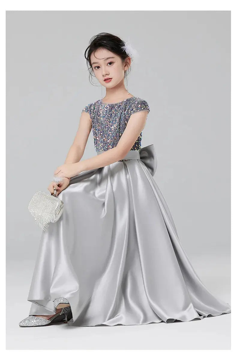 Princess Girls Evening Dress Children Shining Birthday Gift Wedding Clothes Kids Piano Party Performance Photography Costume Natalia Home Fashion Dress Natalia Home Fashion