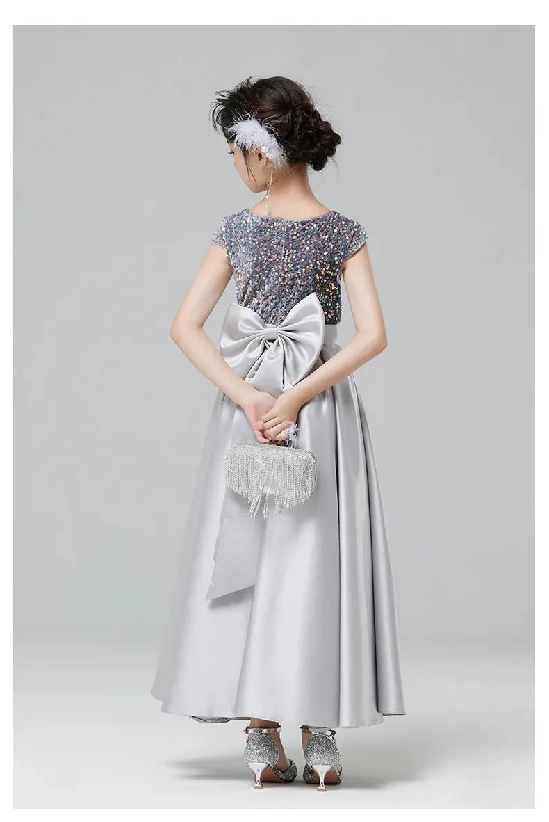 Princess Girls Evening Dress Children Shining Birthday Gift Wedding Clothes Kids Piano Party Performance Photography Costume Natalia Home Fashion Dress Natalia Home Fashion