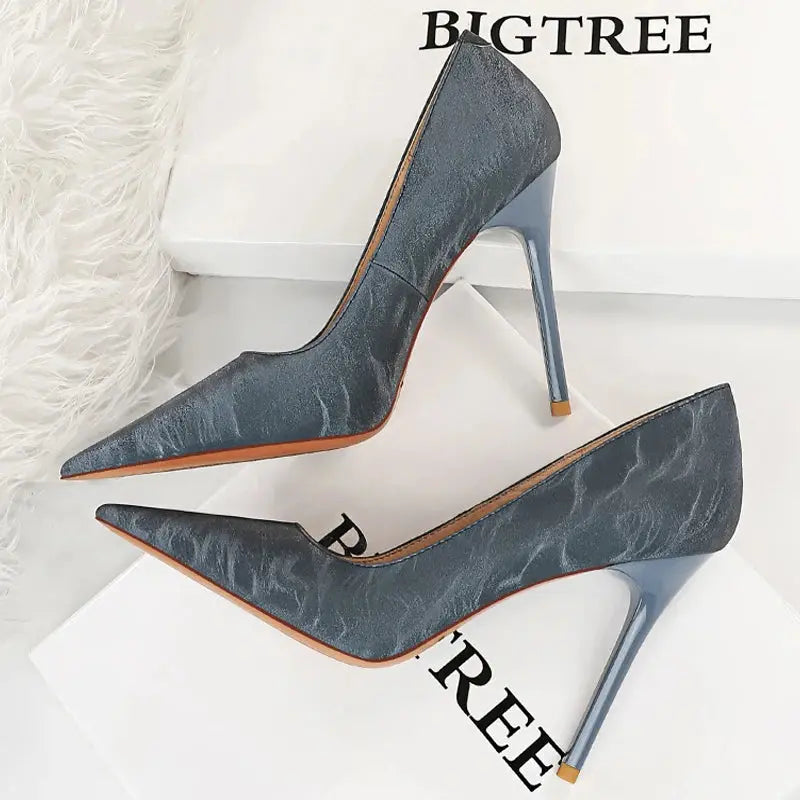 Retro Women Pumps Pointed Toe Stiletto High Heels Women's Sexy Nightclub Shoes New Heels Shoes Female Pumps Natalia Home Fashion blue-43 Natalia Home Fashion