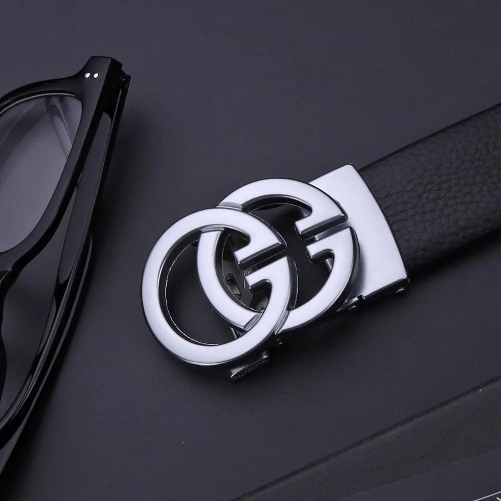 Business Men Belts Luxury Brand Famous Genuine Leather Male Belts for Women High Quality Designers Double G Buckle jeans Strap Natalia Home Fashion 130cm-2-silver-buckle Natalia Home Fashion