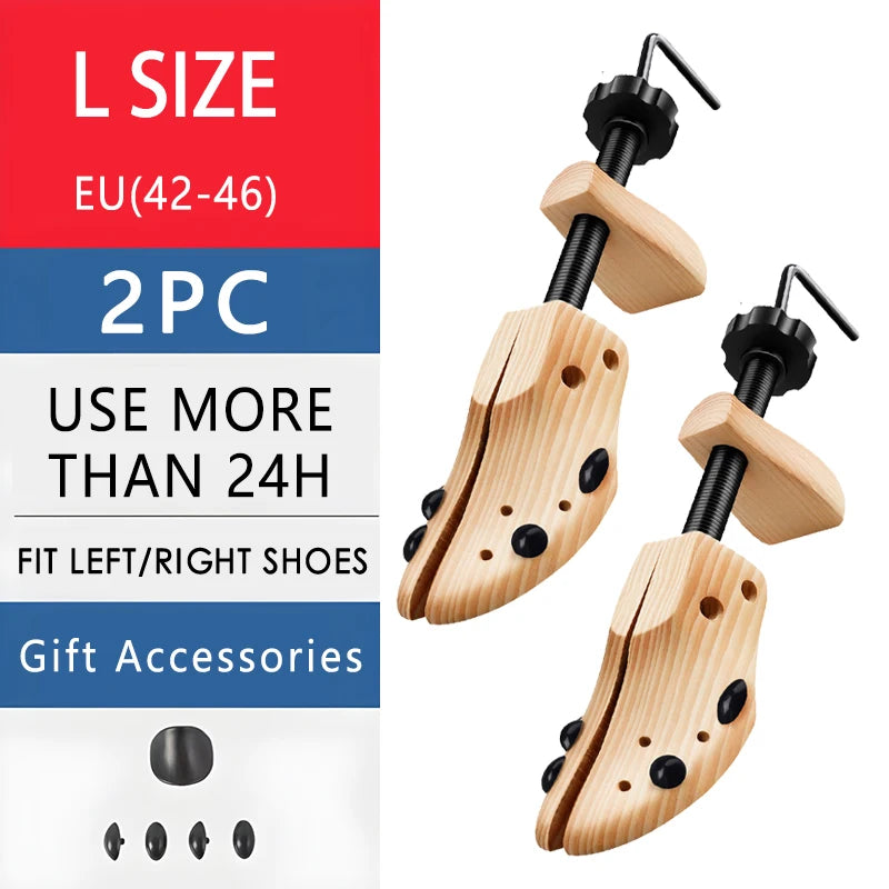 1/2 Pc Wooden Shoe Trees Adjustable Shoe Stretcher Expander Women Unisex Length Width shoes Extender Keeper Heels