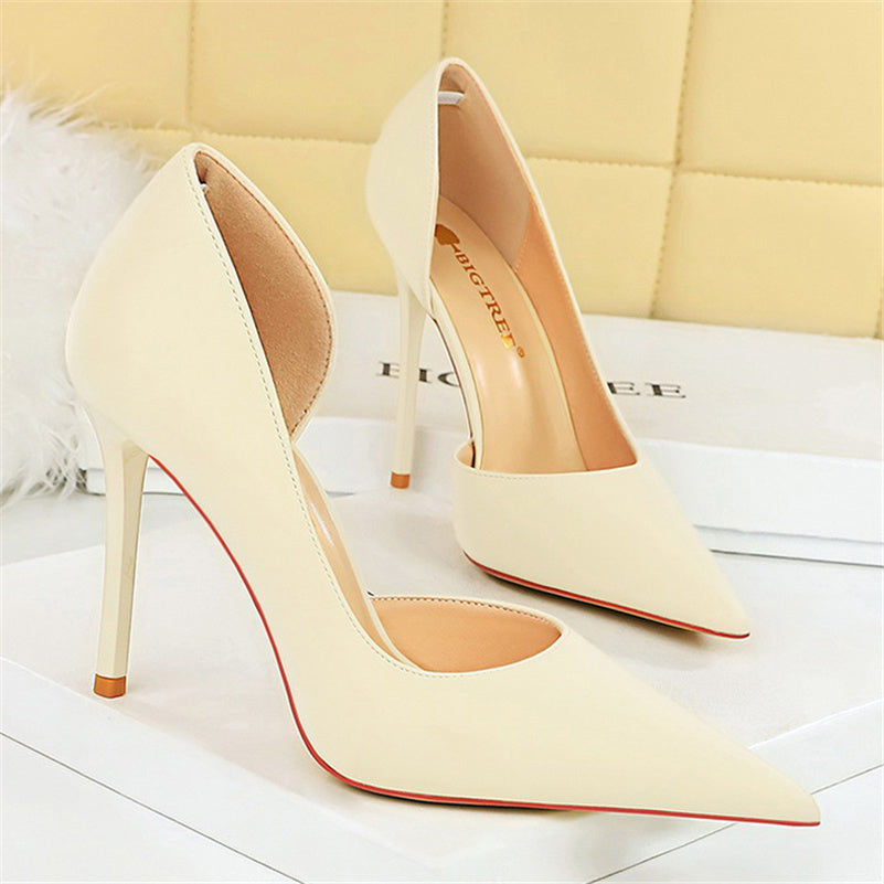 Women High Heels Blue Pumps Lady Wedding Evening Party Purple Peach Heels Silk Satin Nightclub Prom Dress Shoes