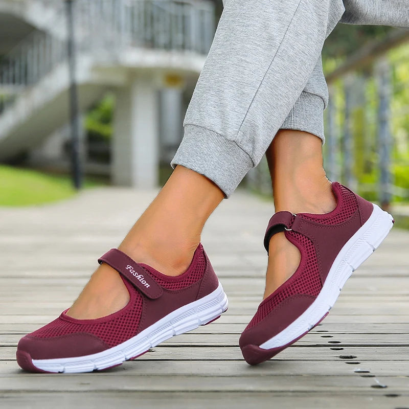 Fashion Women's Sneaker Comfortable Ladies Shoes Mesh Fabric Sneaker Women Platform Tennis Casual Sneaker Woman