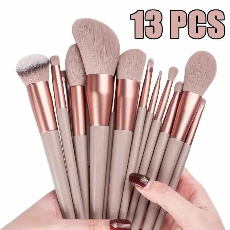 13Pcs Soft Fluffy Makeup Brushes Set for Cosmetics Foundation Blush Powder Eyeshadow Kabuki Blending Makeup Brush Beauty Tool Natalia Home Fashion Natalia Home Fashion