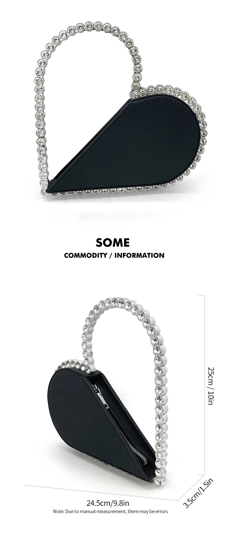 Mini Heart Shape Evening Bag Trendy Party Clutch Purse Women's Elegant Handbags For Party Prom