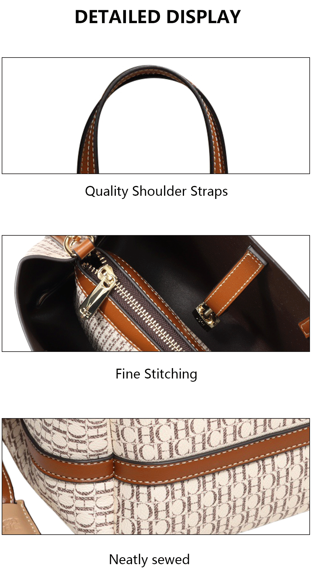Premium Versatile Leather Crossbody Bag Ladies Large Capacity Daily Commuter Tote Bag Letter Print Design Ladies Fashio