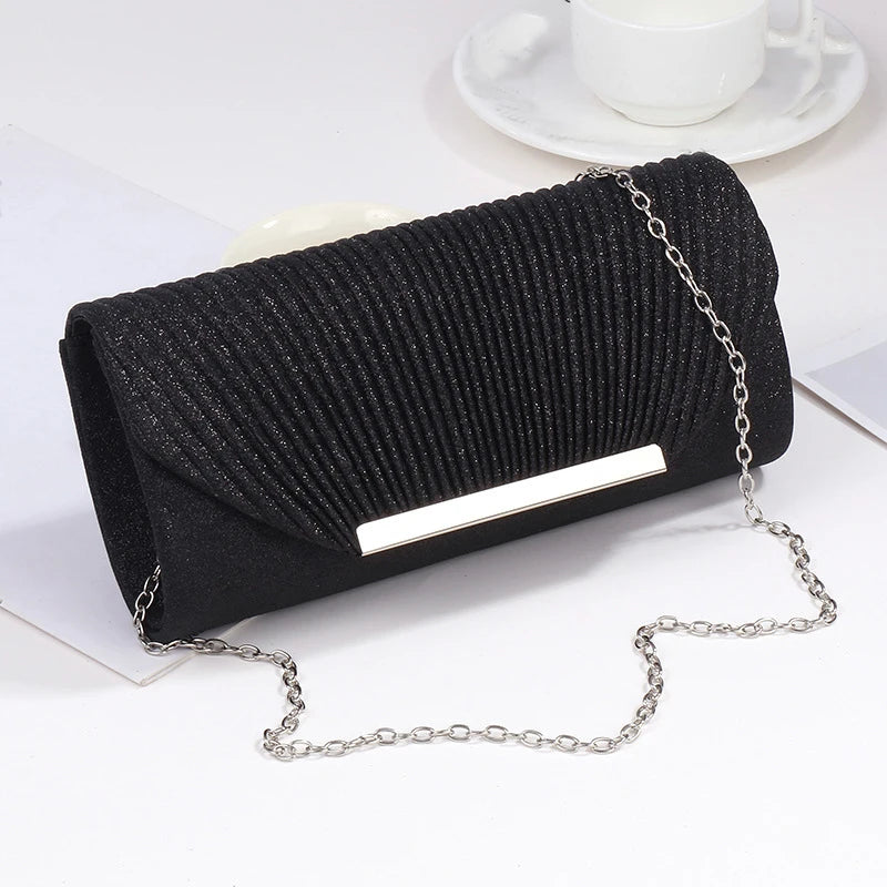 Fashion Elegant Clutch Bag Chain Dinner Bag Bride Bridesmaid Lady Handbag