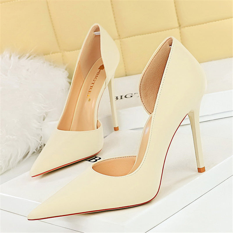 Women High Heels Blue Pumps Lady Wedding Evening Party Purple Peach Heels Silk Satin Nightclub Prom Dress Shoes