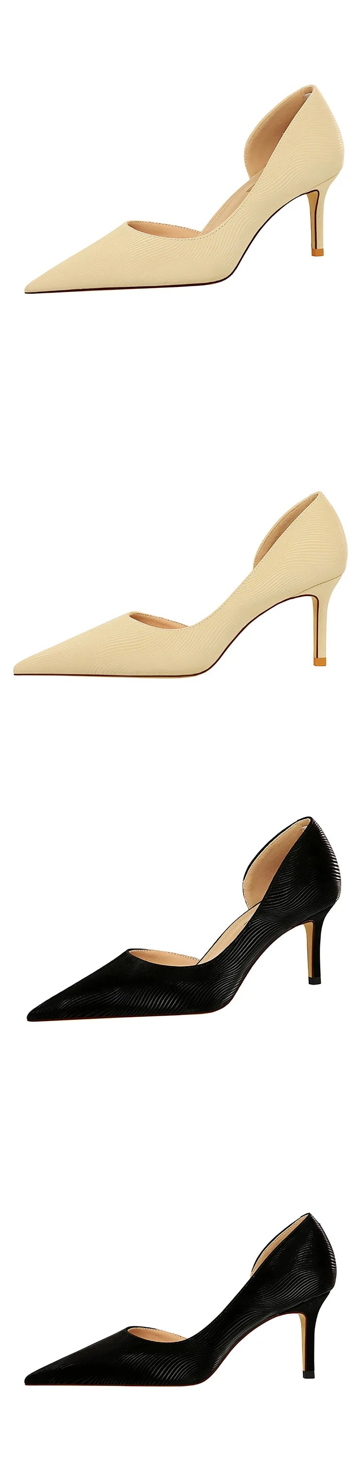 Women Medium Heels 7.5cm High Heels Lady Wedding Stiletto Low Heels Female Fetish Fashion Leather Office Party Event Shoes