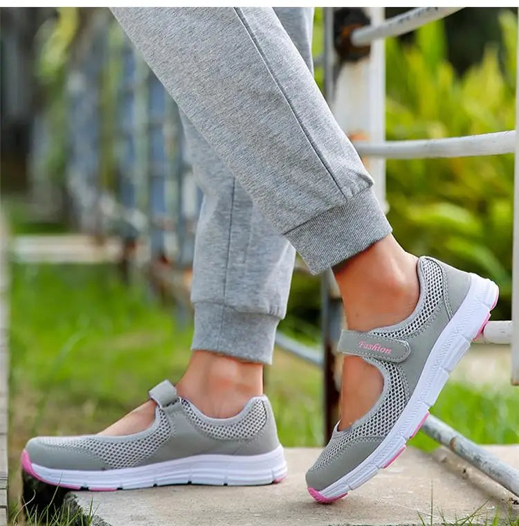 Fashion Women's Sneaker Comfortable Ladies Shoes Mesh Fabric Sneaker Women Platform Tennis Casual Sneaker Woman