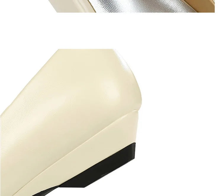 Pointed End Low Heeled Shoes Women Wedges Bowknot Low Heels Pumps Elegant Banquet Shoe Kitten Heels Ladies Shoes