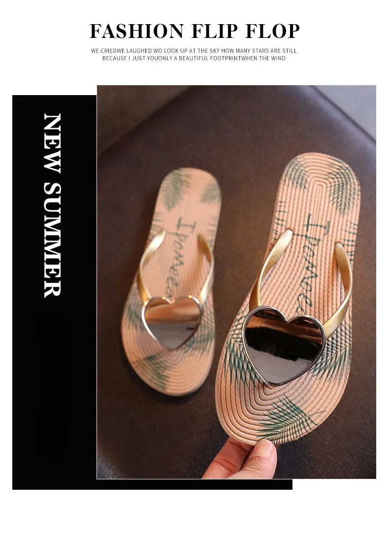 House Slipper Women Heart Love Cloud Sandals Summer Flip Flops Beach Slides Casual Home Shoes Platform Bathroom Flat Female