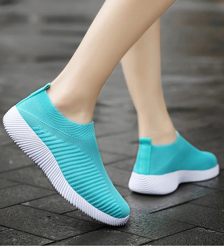 Women Shoes Breathable Flats Elastic Flat Shoes For Women Sneakers Spring Summer Footwear Lightweight Sports Shoes