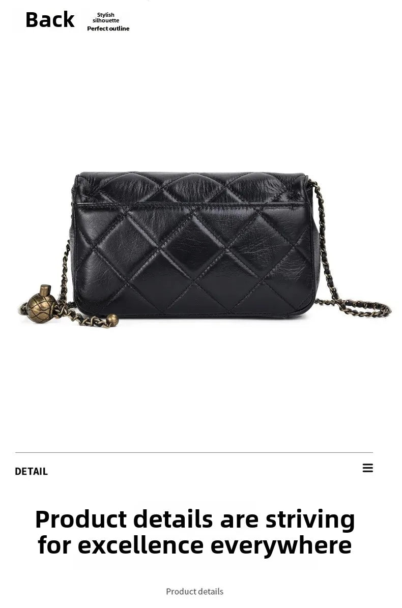 Chic Argyll Women's Crossbody Bag Trendy Autumn/Winter Vintage High-End Feel Versatile Small Square Bag
