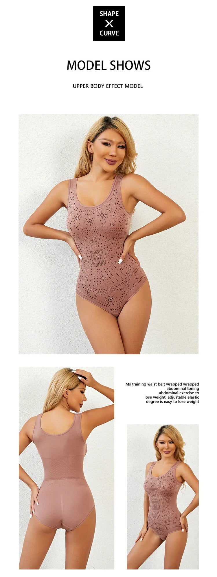 Seamless bodysuit printed plus size tummy control shapewear flat belly slimming full body shaper corset underwear women tank top