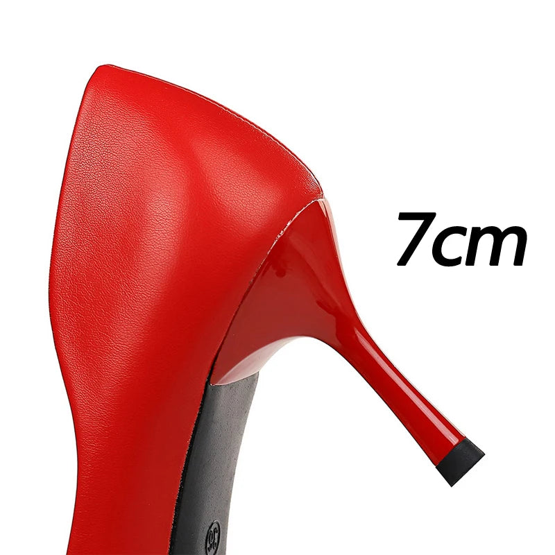 Elegant Women Pumps Metal Button Kitten Heels Women Shoes Stiletto Banquet Shoes Pointed High Heels