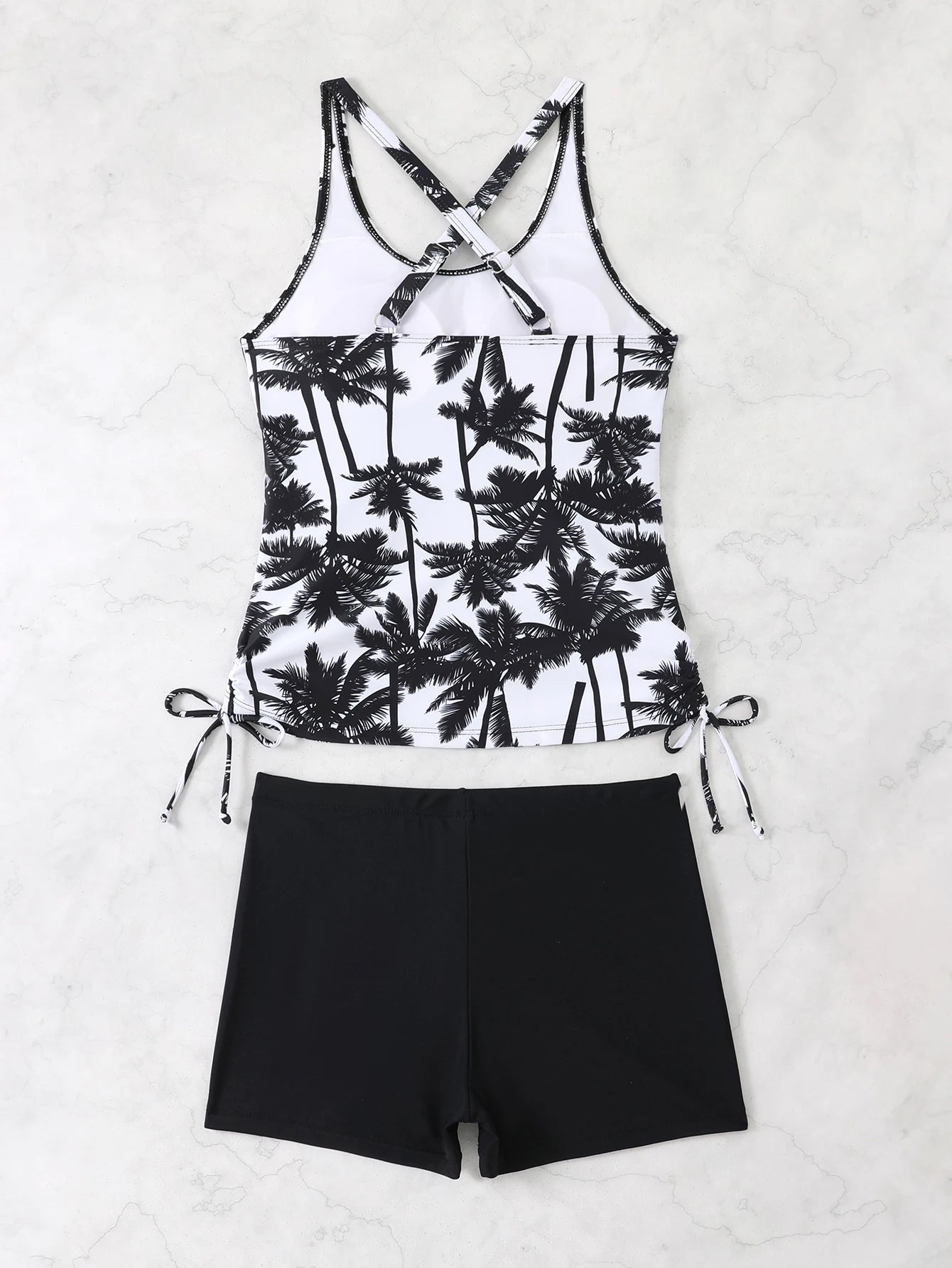 Printed Tankini Set Two Pieces Swimsuit Women Swimwear Female High Waist Bathers Bathing Swimming Swim Suit Beachwear